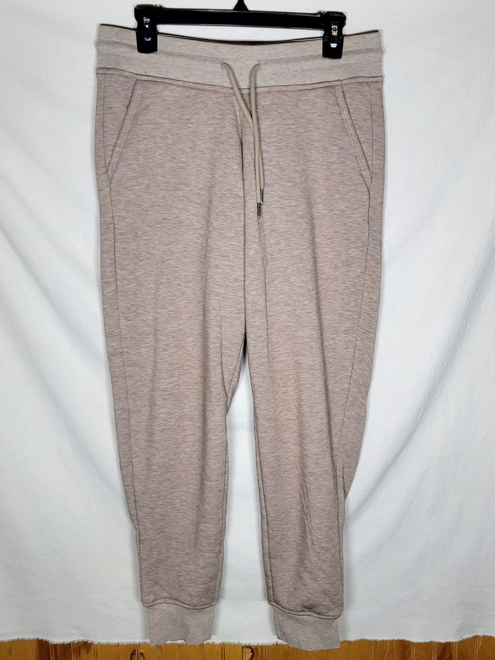 New Sherpa Lined Jogger Pants - Taupe M Women's Sweats